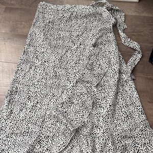 Dalmatian Print Wrap Skirt